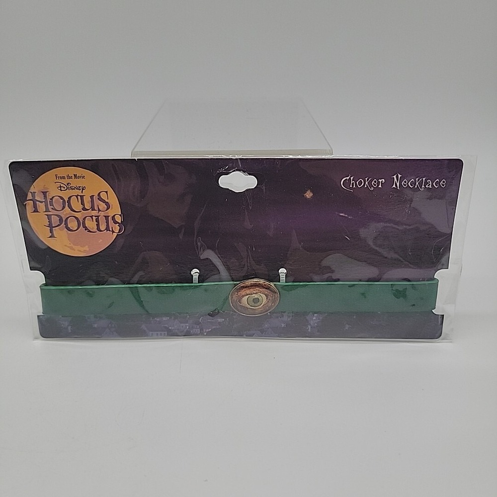 Hocus Pocus Choker Necklace Green Eye Winifred Sanderson Cosplay Spooky Creepy